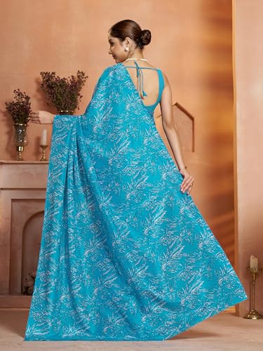Image of Garden Vareli Art Silk Floral Print Saree