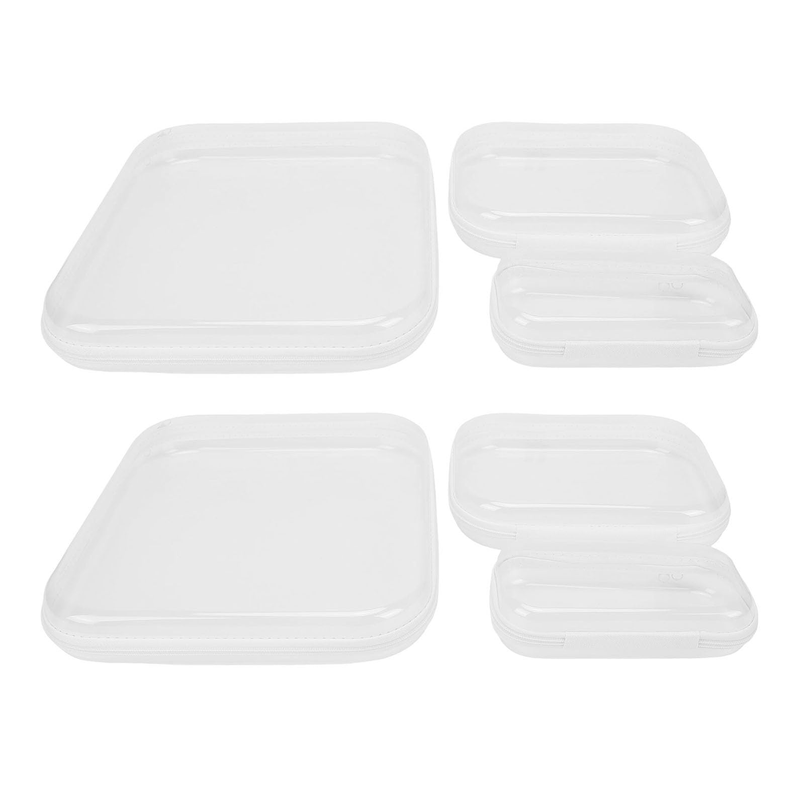 Mingzhe Transparent Hard Shell Zipper Case Set 6 Pcs for Jewelry and (6pcs)