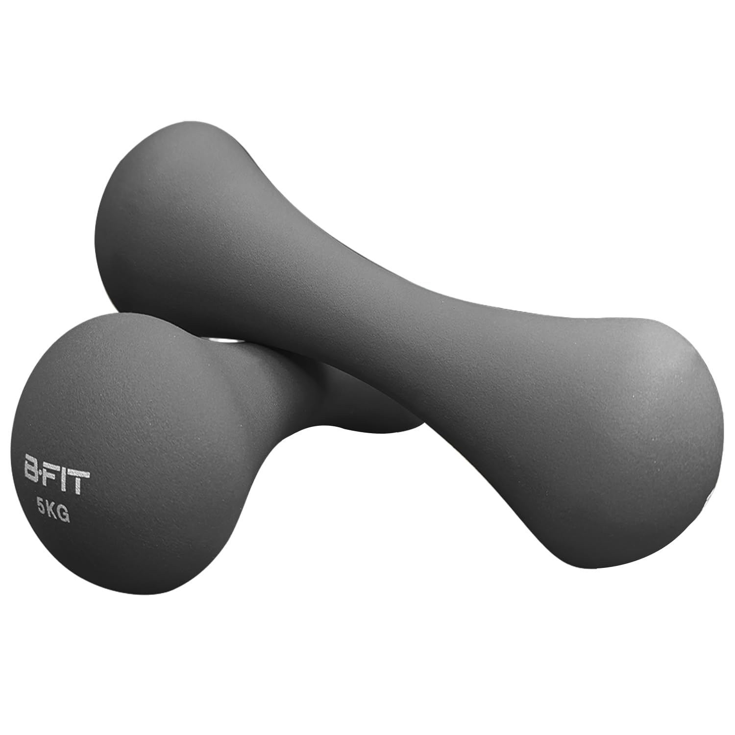 B Fit Neoprene/Vinyl Dumbbells Size and Style optional (5 Kg. Neoprene Bone shape)