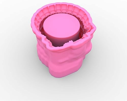 Miniatura 2 de Grainrain Molde de silicona para maceta, jarrón de calavera, molde para bolígrafo, soporte para cepillo para resina, hormigón, yeso, arcilla