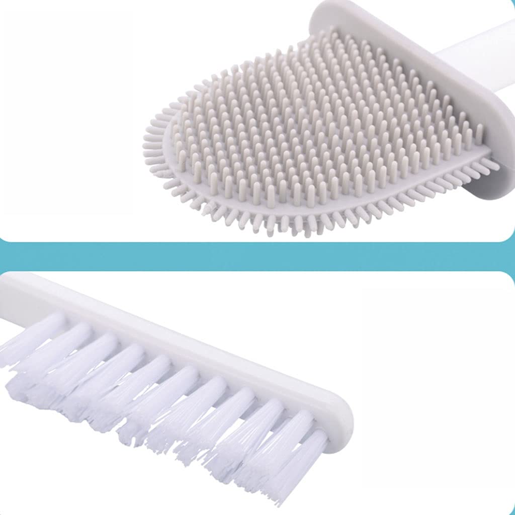 Uso BañOs PúBlicos Soporte de Cepillo baño, cepillos y Conjuntos Soporte con Mango plástico Largo sin Deslizamiento cerdas Suaves Flexibles Apto La Mayoría Inodoros