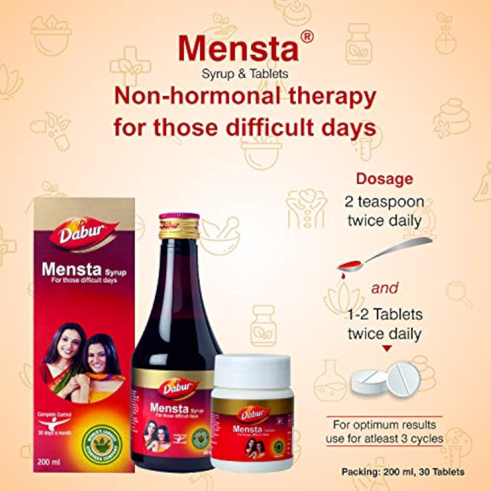 Dabur Mensta Herbal Tablets, 30 Tablets
