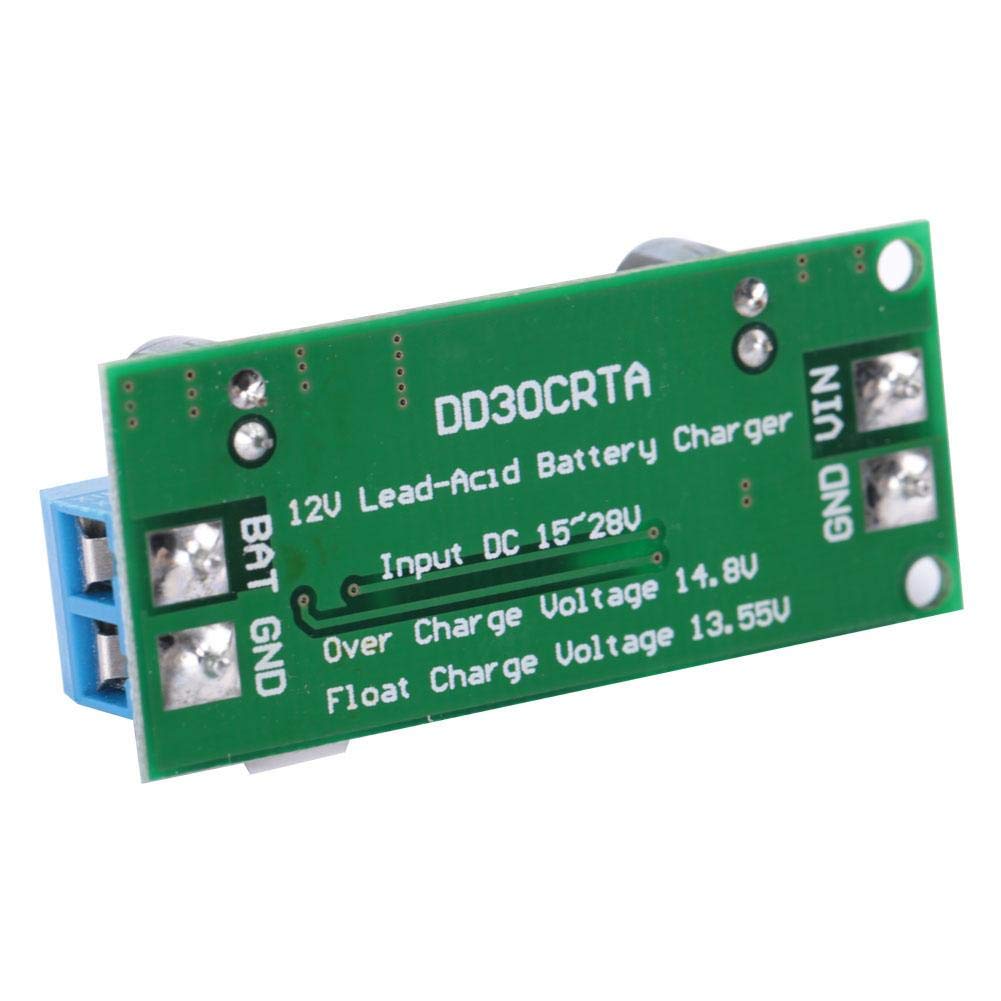BTIHCEUOT Akku Lademodul mit einstellbarer Spannung für 3A 12V 1-1000AH Blei-Säure-Akkumulator (Terminal enthalten)
