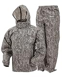 FROGG TOGGS Men's Standard Classic All-Sport 3-Layer Waterproof Breathable Rain Suit, Mossy Oak Bottomland, X-Large