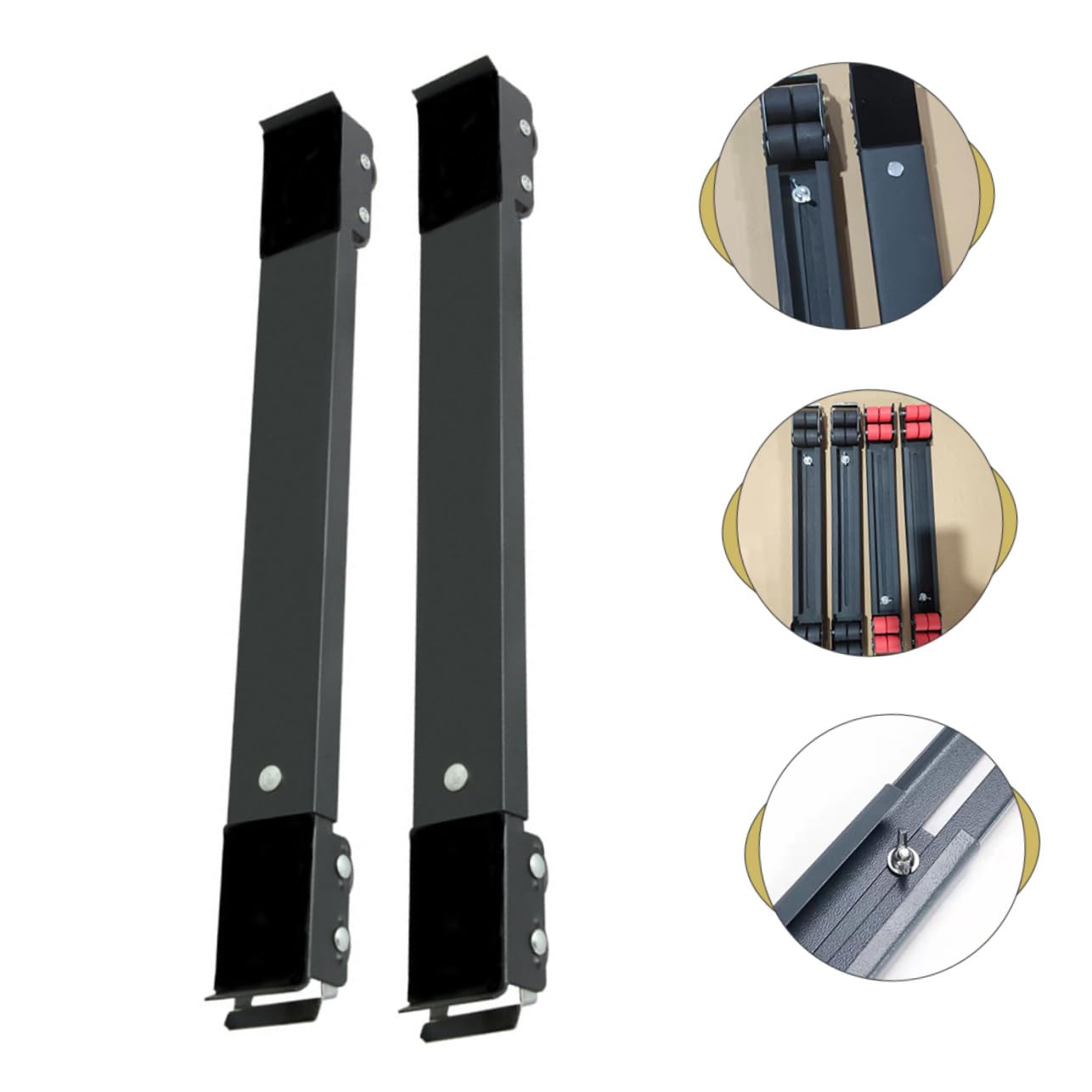 Operitacx 1 par Base de Rodillos para Electrodomésticos con Ruedas Soporte para Lavadoras y Refrigeradores Estabilidad Antivibración Soporte de Carga Resistente