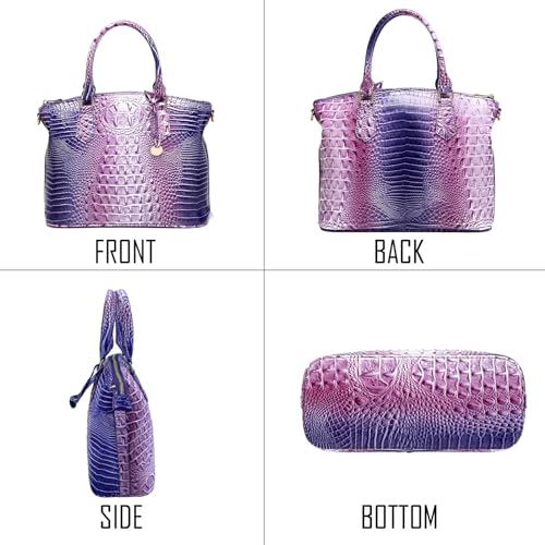 Image of Makcr Joacbv Women Purse Satchel Bag Long Crossbody Classy Tote Bag Top Handle Vegan Leather Ladies Handbags Embossed Pattern