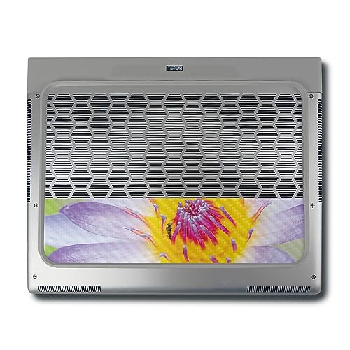 Image of MightySkins Carbon Fiber Skin Compatible with Alienware X16 R1 (2023) Full Wrap Kit - Lotus Flower | Protective, Durable Textured Carbon Fiber Finish | Easy to Apply & Change Styles | Made in The USA