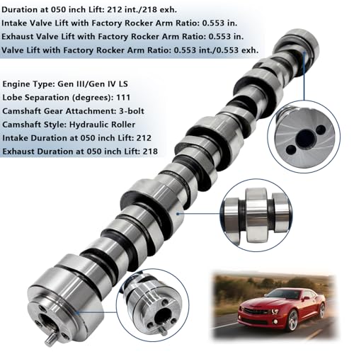 Sloppy Stage 2 Camshaft Kit Fit for Chevrolet GMC 1997-2013 4.8L 5.3L 5.7L 6.0L LS1, LS2, LS6, LQ4, LQ9, LM7 LS Cam Kit Gen Ⅲ/Ⅳ, Includes Head Gasket, Lifters, Gasket, Springs, Pushrods - Image 3