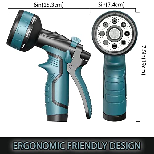 Hose Nozzle,2023 Upgrade Garden Hose Nozzle,8 Adjustable Watering Patterns Hose Sprayer Nozzle & Water Hose Nozzle, Hose Sprayer Suitable For Watering Plants/Washing Cars/Showering Pets (Blue) #TOP3
