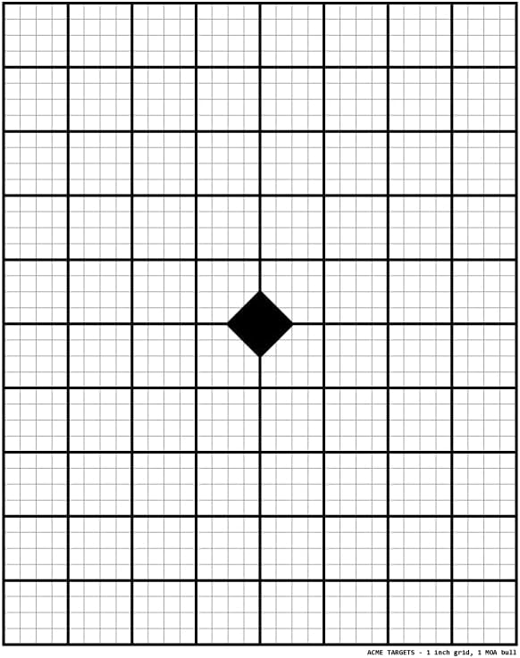 Target Grid Pattern Rifle Target Pad, 1 inch Grid, 100 Sheets in a pad, Targets ...