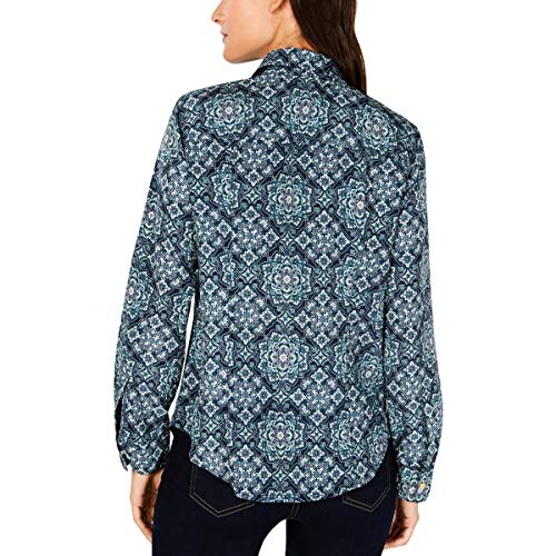 Michael Michael Kors Majorelle Dog Tag True Navy/Sea Green Md #TOP1