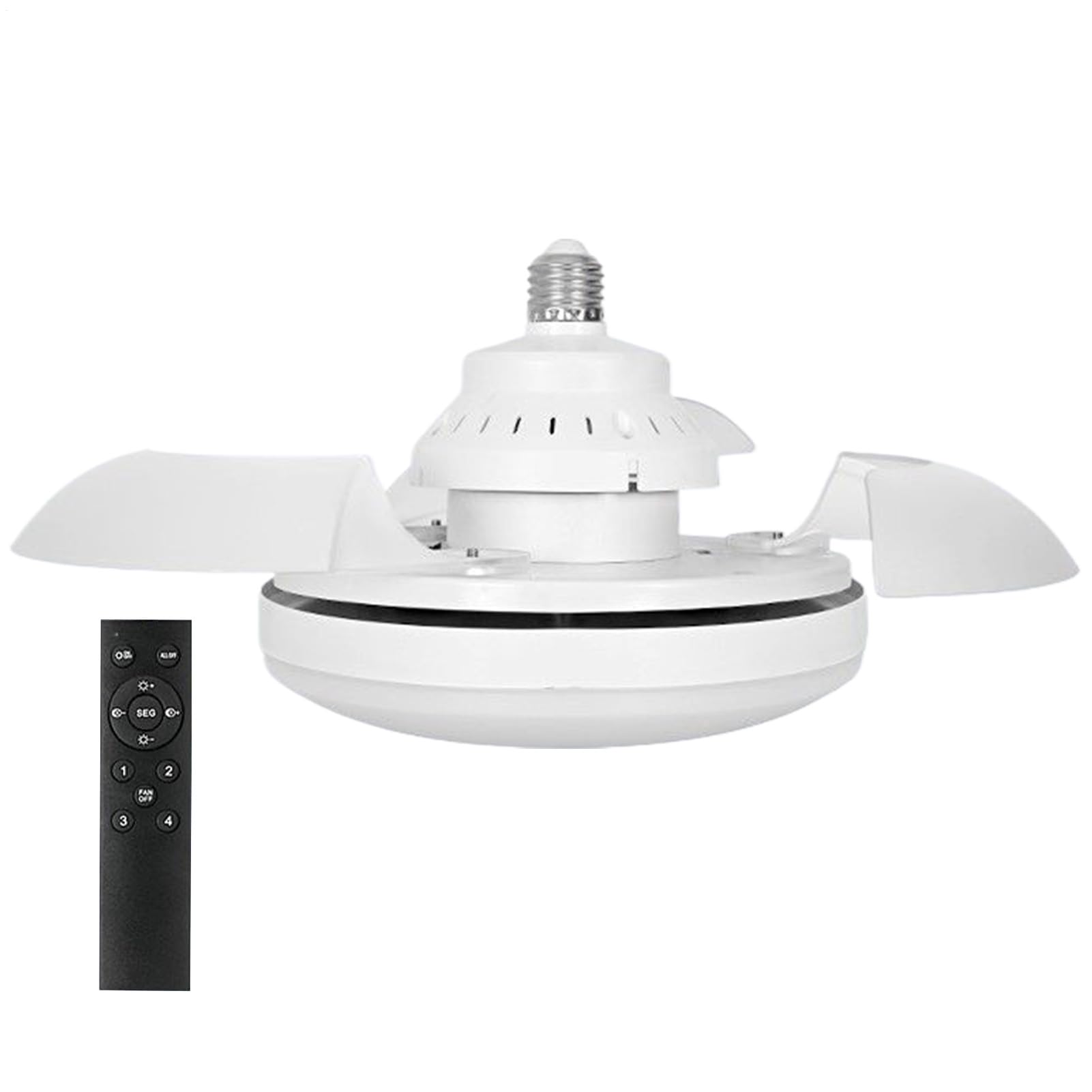 Yulokdwi Ventilador de Techo con Mando a Distancia y Luz,Ventilador Retráctil Con Mando A Distancia - Multifuncional Silencioso De Ahorro Espacio Para Salón Dormitorio Infantil Y Decoración