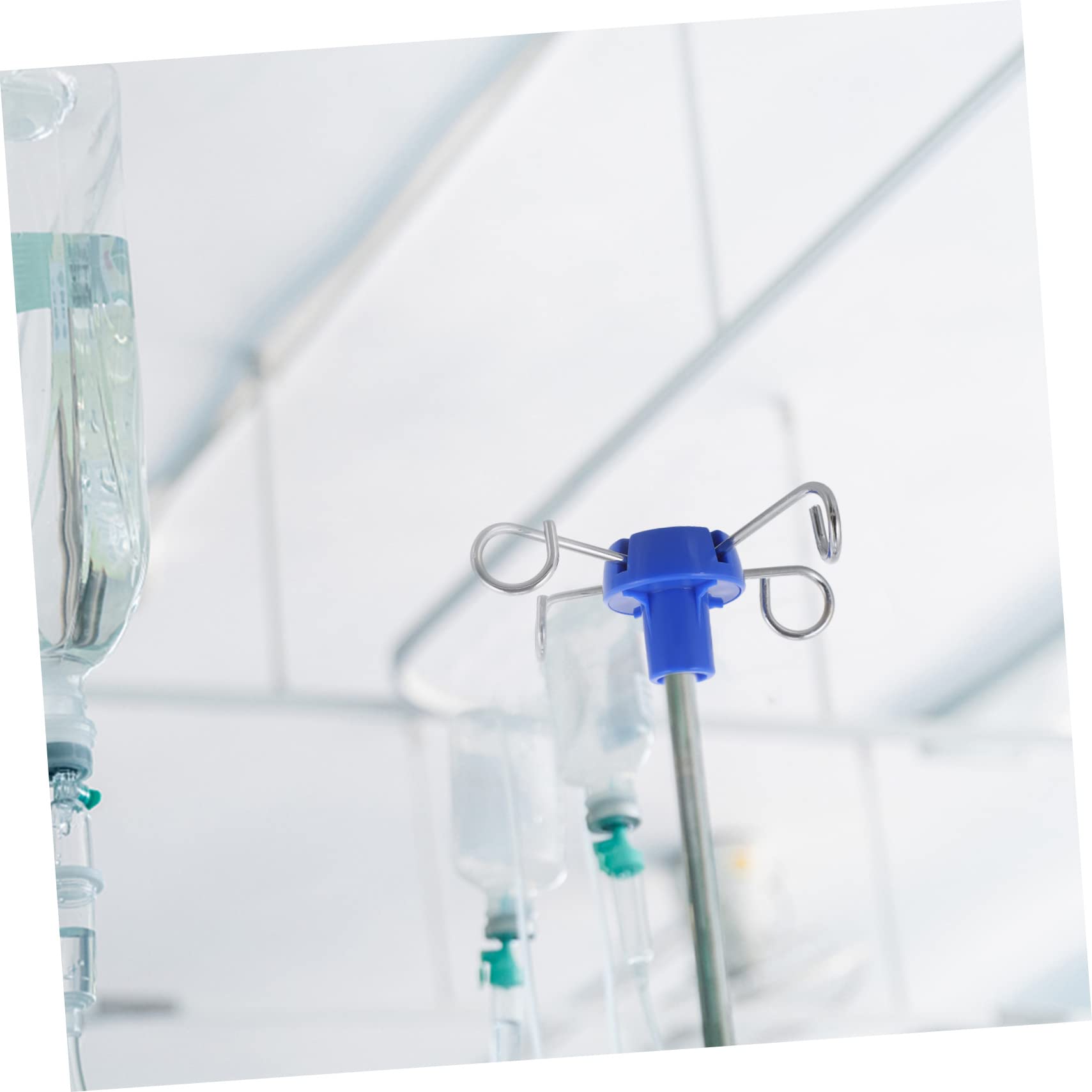 Infusionsständerhaken aus Edelstahl und Kunststoff Leichter Vertikaler Haken für Infusionsständer Flexibel und Robust für Persönlichen und Medizinischen Gebrauch