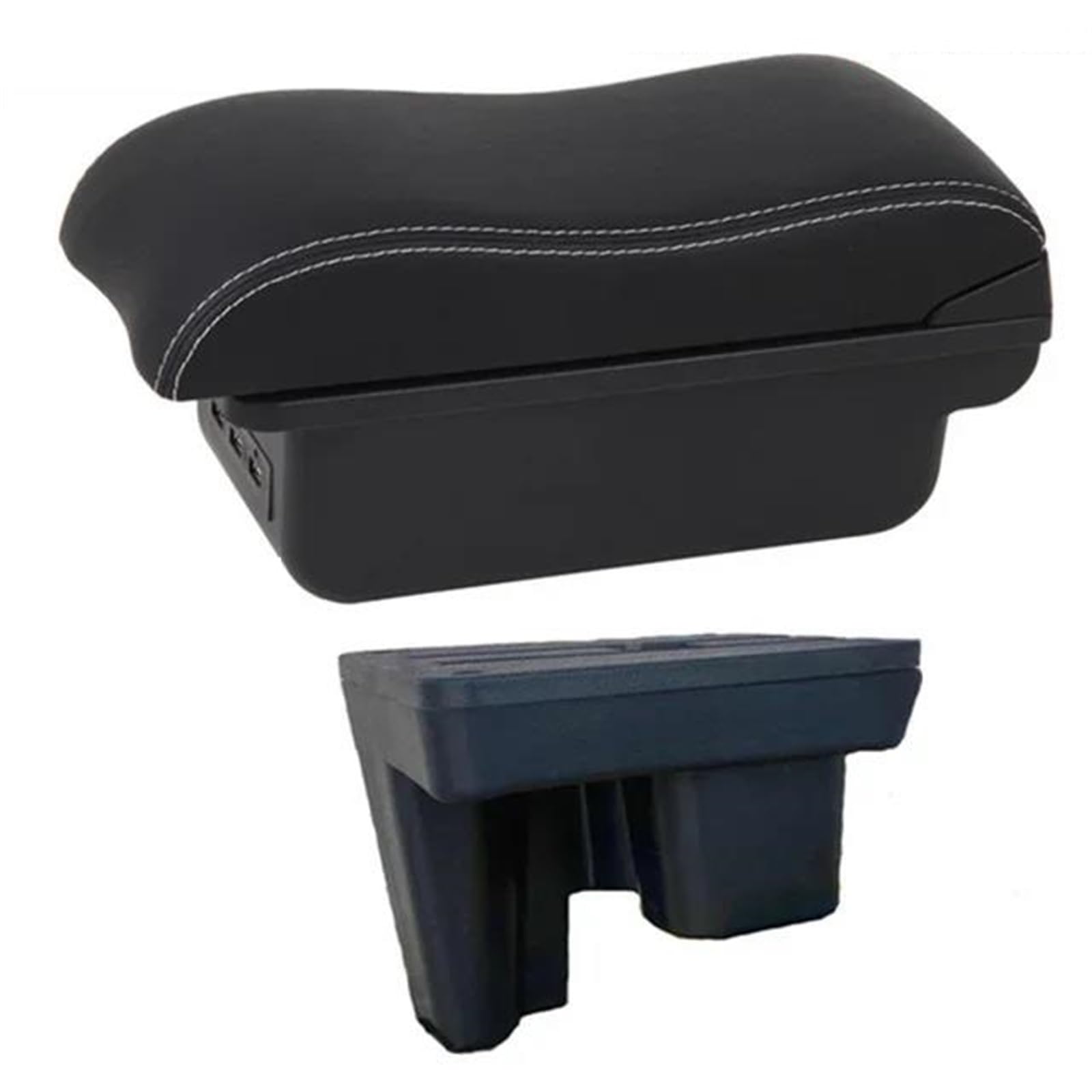 Dtsgcx C2 White Line Car Center Console Armrest Storage Box Modification Retrofit Leather Interior Accessories For Hilux(C2 White Line)