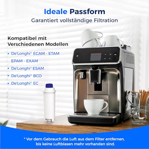 Foto von Waterdrop Filterkartuschen, Ersatz für De'Longhi® Wasserfilter DLSC002, Kompatibel mit De'Longhi® Magnifica® S, Eletta® Explorer, Dinamica® und ECAM-Serie, Kaffeeautomat und Espressomaschine (6)