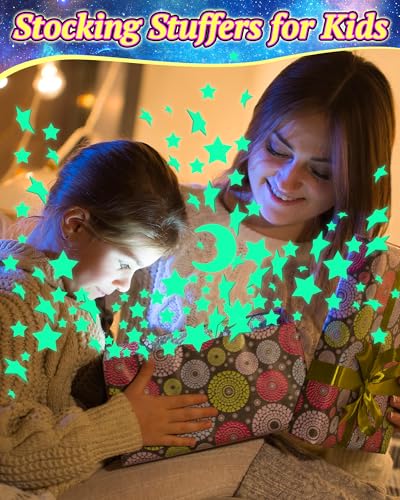 201 Pcs Stickers Brillantes de Estrellas para Pared y Techo miniatura 5