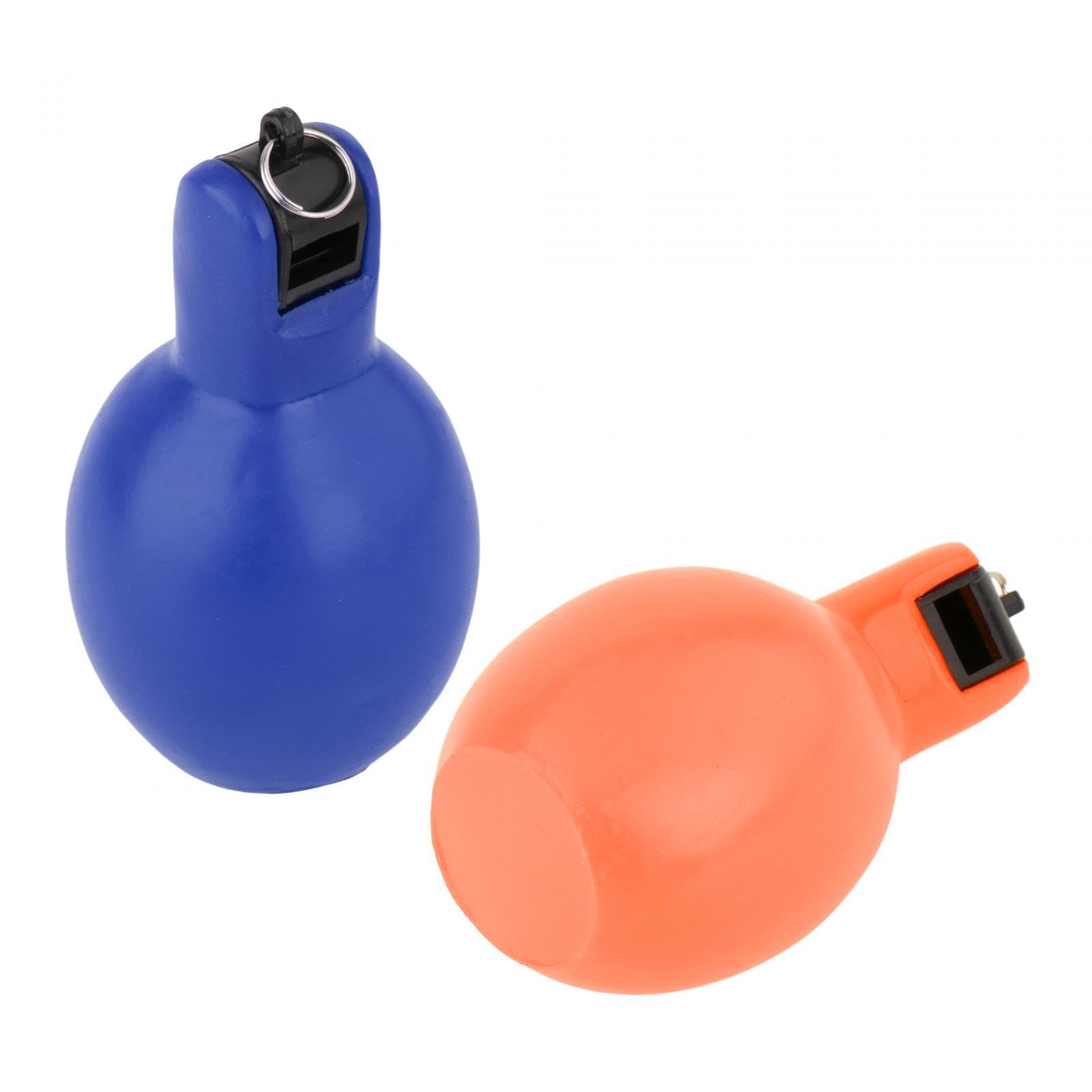 Yiju Set of 2 Handheld Whistles for Coaches and Trainers, Ideal for Outdoor Activities, Orange and Blue