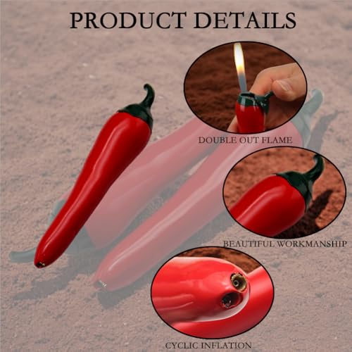 Encendedor de Mecha Chili Lighter de Metal Rojo miniatura 3