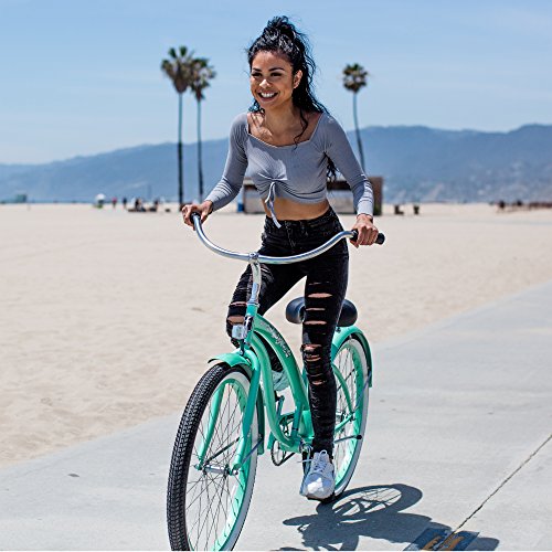 Firmstrong Bella Classic 3-Speed Beach Cruiser Bicycle, 24-Inch, Mint Green #TOP2