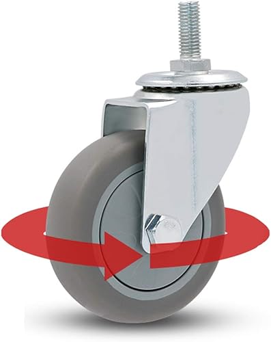 Miniatura 3 de Ruedas giratorias KDDEON con frenos, ruedas resistentes, ruedas giratorias de goma, 751004.921in, ruedas de muebles, ruedas de carretilla, capacidad