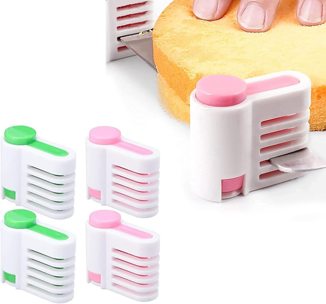 Cake Slicer, 4 Pcs Adjustable 5 Layers Leveller Cutter Stratification Auxiliary For Bread Toast Kitchen Fixator Tool， Diy Auxiliary, Slice