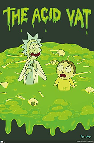 Trends International Rick And Morty - Acid Vat Wall Poster, 34L x 22.4W, Premium Unframed Version