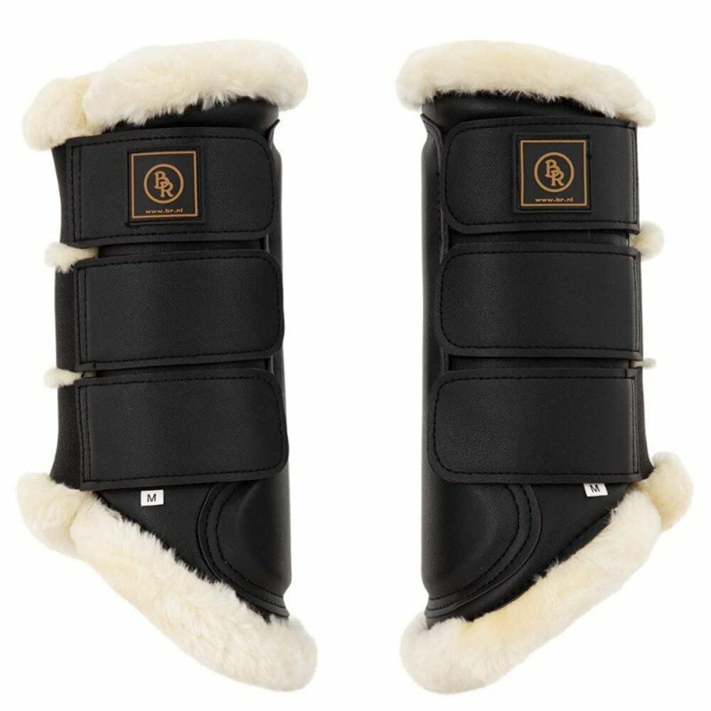 Guêtres BR Majestic noir taille M protection membres cheval mouton synthétique