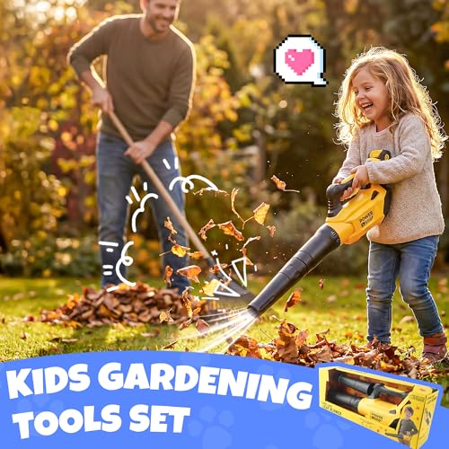 Toy Choi's Toy Leaf Blower for Kids - Kids Leaf Blower that Really Works with Tool Set, Pretend Play Series Educational Outdoor Gardening Kit for Boys & Girls Age 3-5 4-7 by Toy Choi's - Image 2