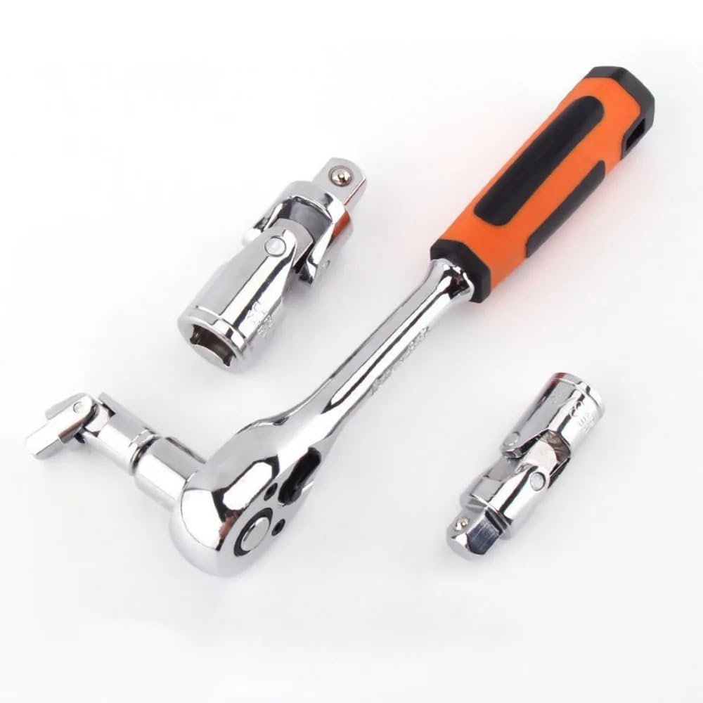 Zestaw Narzędzi Zestaw uniwersalnych przegubów, klucz nasadowy z grzechotką, adapter 1/4", 3/8", 1/2", adapter przedłużający, stal chromowo-wanadowa klucze nasadowe(1-2 one piece)