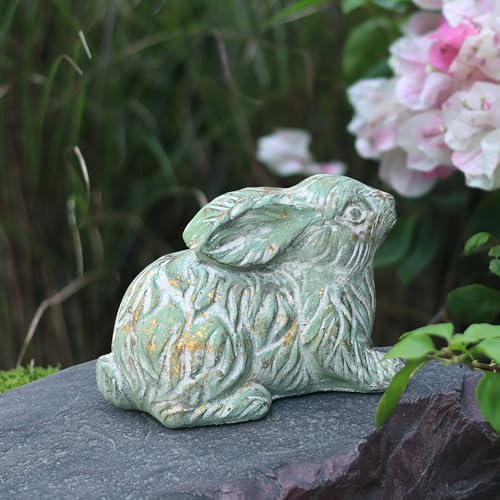Estatua Rústica de Conejo de Cemento para Jardín miniatura 4