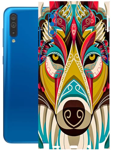 Image of AtOdds - Full Body Back Screen Guard Protector Film - Lamination Wrap Skin Sticker Compatible with Samsung Galaxy A50 | Scratchproof Matte Finish (Mighty Wolf)