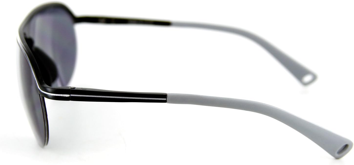 Aloha Eyewear "Bahamaz Mens Womens Bifocal Aluminum Aviator Sunglass Tinted Readers 100% UV (Black/Grey w/Smoke +2.50)