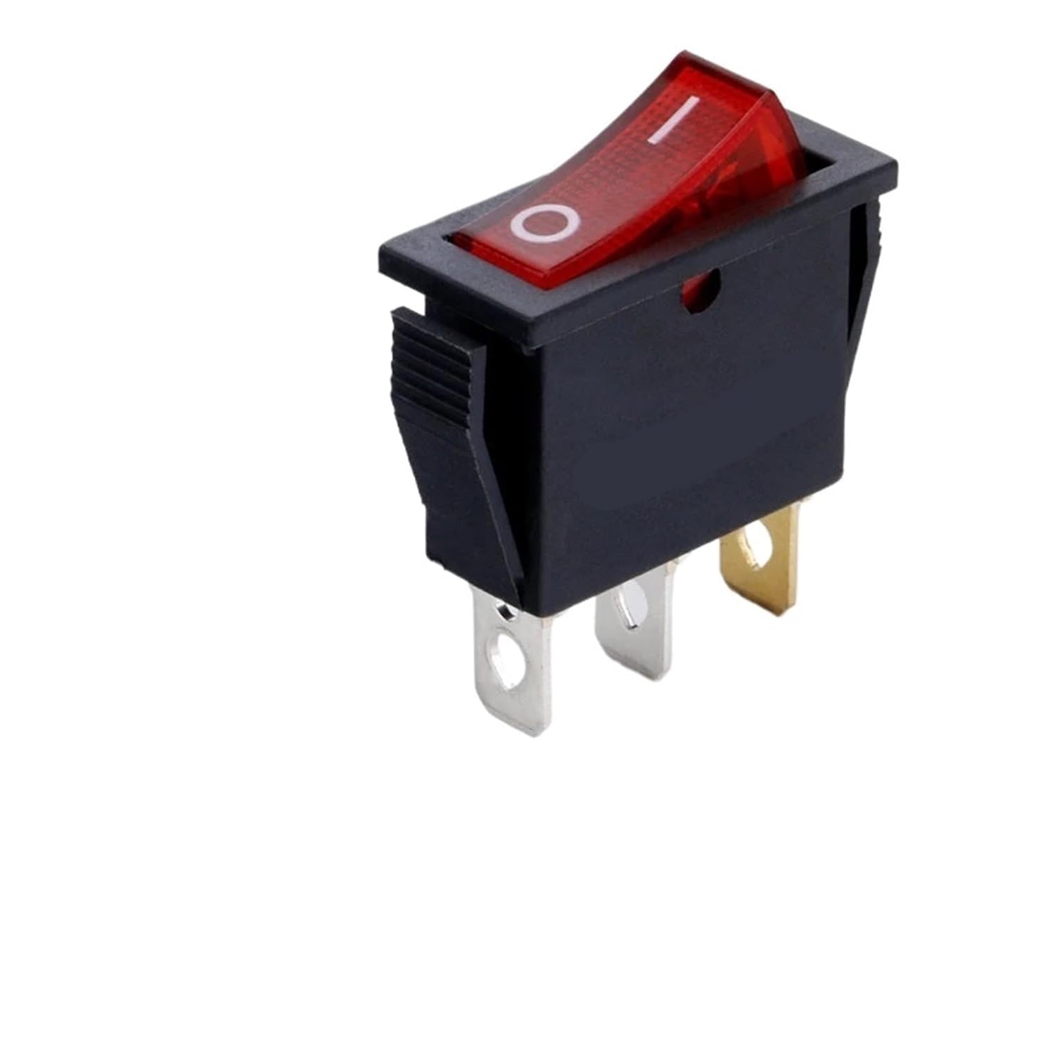 5PCS KCD3 KCD6 KCD8 Rocker Switch Push Button Boat Switch ON-Off ON-Off-ON Red Yellow Green Power Switch Latching(Pink)