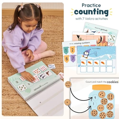 Image of Curious Cub Montessori Busy Book | Toddler Busy Binder for 2-5 Yrs | Activity Binder, Toddler Math Book |Educational Toys For 2 Year Old | Kids Learning Books