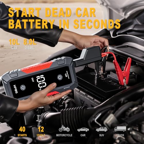 H50 Jump Starter - 5000A Jump Starter Battery Pack for Up to 10.0L Gas and 8.0L Diesel Engines, 12V Portable Car Battery Jump Starter Box with 3.0" LCD Display - Image 3