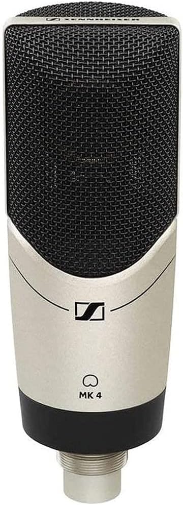 Sennheiser Mk 4 Large Diaphragm Condenser Xlr Microphone| True Condenser Capsule | Low Self-Noise | 20Hz 20Khz | Ideal For Vocals, Instruments, Voice Over & Broadcast Applications