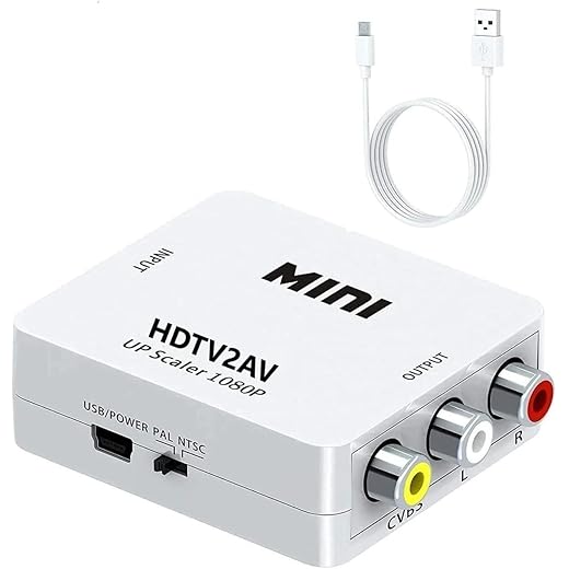 HDMI to RCA AV Converter Adapter 1080P