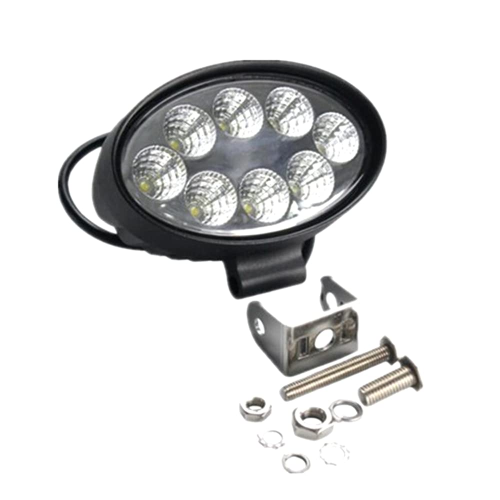 6 faros LED de 24 W para motocicleta, 12 V, LED, color blanco, ovalados, para excavadora de bicicleta