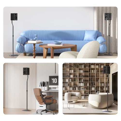 image for Anautin Universal Speaker Stands Pair, Satellite & Bookshelf Speaker S