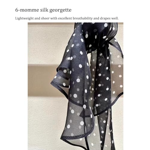 100% Mulberry Silk Long Scarf for Hair Beach Head Wraps for Women Handbag accessories Necktie2