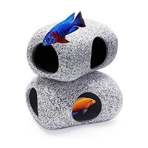 SpringSmart 2 rocas escondidas de acuario para mascotas acuáticas Cover