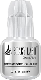 Stacy Lash Sensitive Eyelash Extension Glue Stacy Lash 5 ml / LOW Fume / Medical Grade Black Lash Adhesive / Minimize the ...