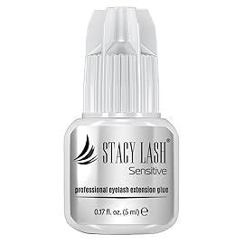 STACY LASH Sensitive Eyelash Extension Glue 0.17fl.oz/5ml / 5-6 Sec Drying time/Retention - 4-5 Weeks/Black Adhesive/Professional Supplies