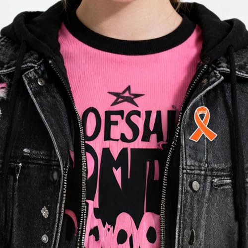 Image of 6Pcs Awareness Enamel Ribbon Lapel Pins Ribbon Brooch Pin for Charity Events Survivor Campaign Party Favors Supplies