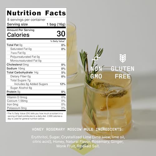 Image of SAYSO Variety Pack | Skinny Mix Includes Spicy Margarita, Cardamom Paloma, Hibiscus Cosmopolitan & Honey Rosemary Moscow Mule Craft Cocktail & Moctkail Mixers (Low-Calorie & Low Sugar), 8-Pack Assorted