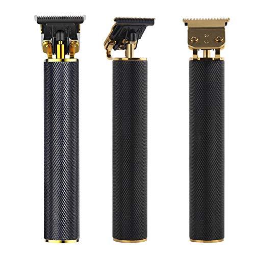 Image of Professional Hair Clippers For Men Electric Haircut Kit Hair Trimmer Grooming Waterproof Rechargeable Close Cutting T Blade Usb Rechargeable Clippers For Hair Cutting With Guide Combs, Black