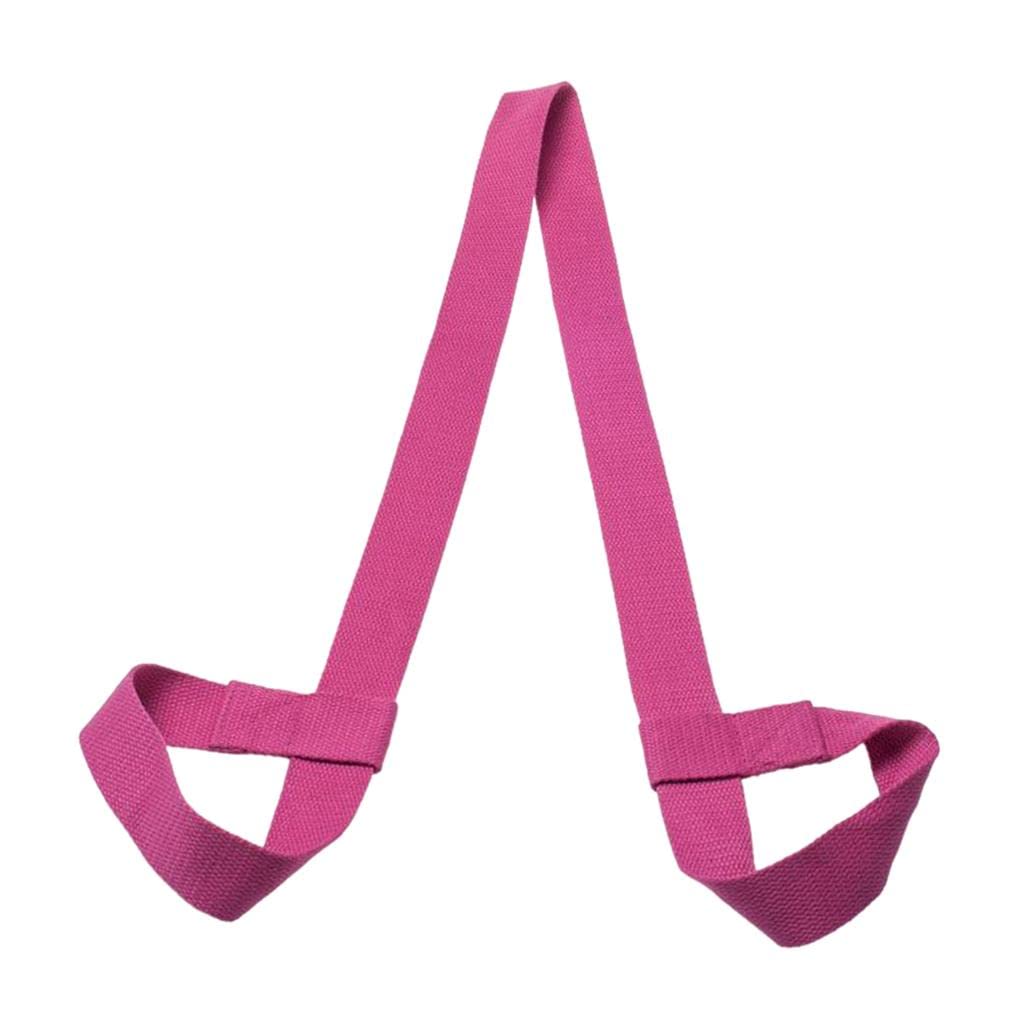 Cotton Yoga Mat Strap Pilates Mat Carrier Fitness Stretchy Loop Fushia