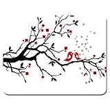 Meffort Inc® Standard 7 X 9 Inch Mouse Pad (Loving Bird Design)