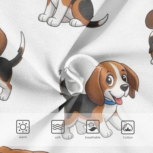 Cotton Toddler Underwear Floral Cute Cartoon Beagle Dogs White Girl Panties Cute Aesthetic Kids Undies Briefs 2t3