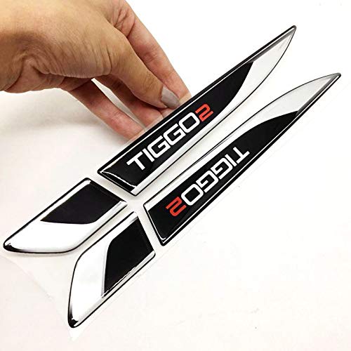 Par De Aplique Lateral Chery Tiggo 2 2019 Emblema Resinado